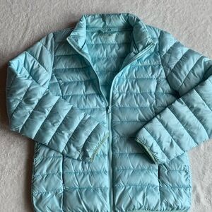 Women's Light Blue Puffer Jacket M